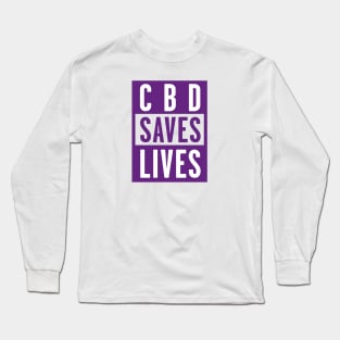 CBD Saves Lives Purple Long Sleeve T-Shirt